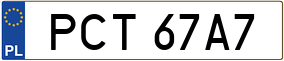 Trailer License Plate